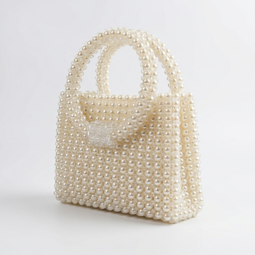 Rexsz Handmade Pearl & Crystal Mixed Beaded bag