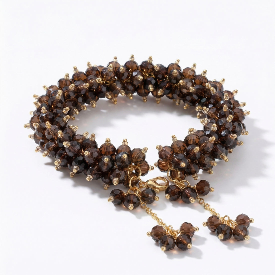 Rexsz Premium Beaded Gajra | Handmade Luxury Crystal Bracelet for Weddings & Parties