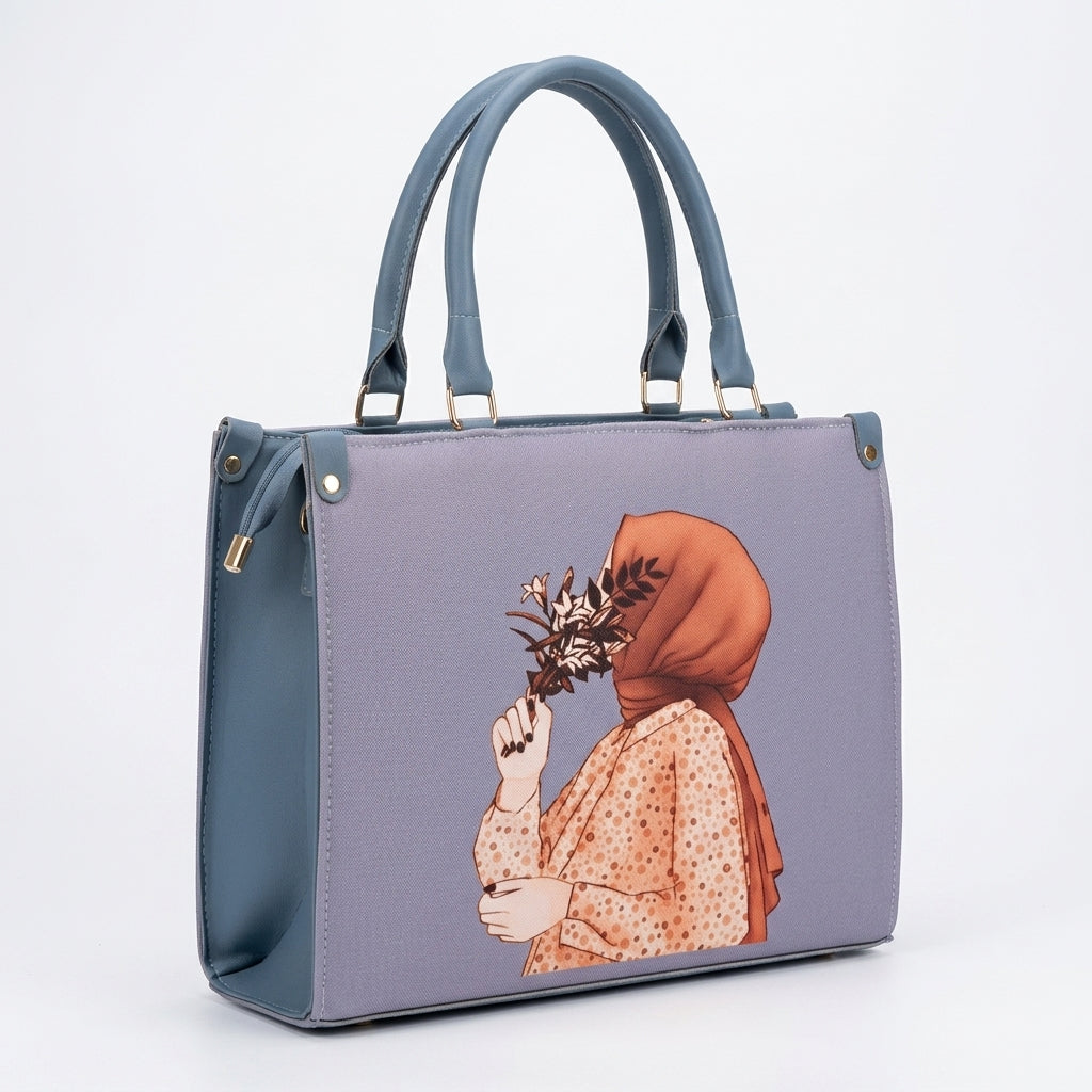 Rexsz Hijabi Art Shoulder Bags | Stylish Printed Shoulder Handbag for Girls