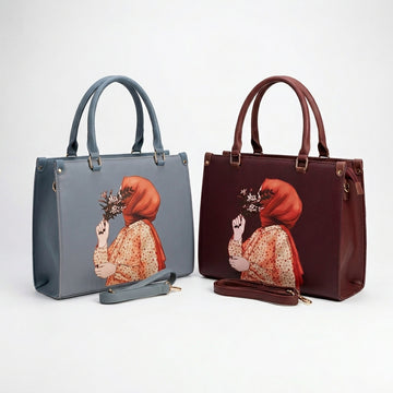 Rexsz Hijabi Art Shoulder Bags | Stylish Printed Shoulder Handbag for Girls