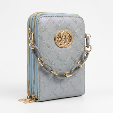 Rexsz Embossed Crossbody Mobile Wallet | Stylish Phone & Cash Bag for Women