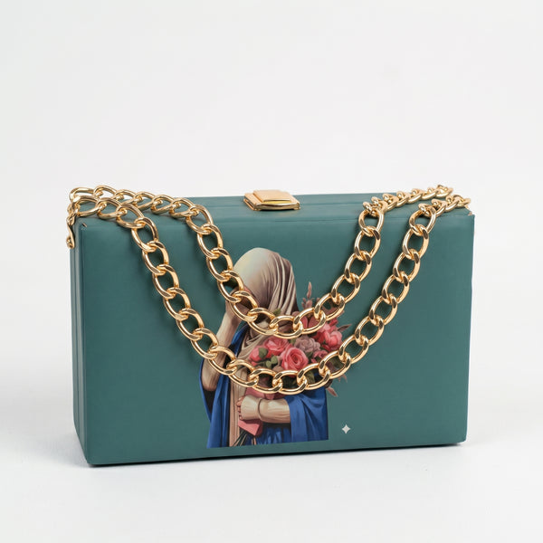 Rexsz Printed Box Clutch