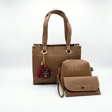 Rexsz Women’s 3-Piece Handbag Set | Stylish Tote, Shoulder Bag & Wallet Combo