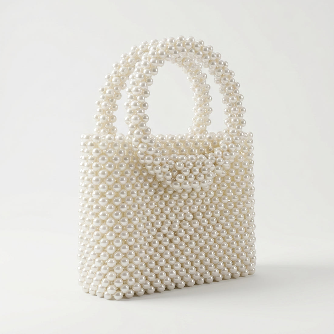 Rexsz Elegant Pearl Bow Beaded Bag | Handmade Stylish Party & Wedding Handbag