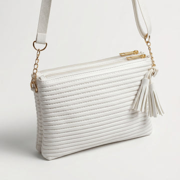 Rexsz Pleated Leather Crossbody Bag | Stylish Shoulder & Crossbody Bag for Women