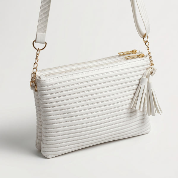 Rexsz Pleated Leather Crossbody Bag | Stylish Shoulder & Crossbody Bag for Women
