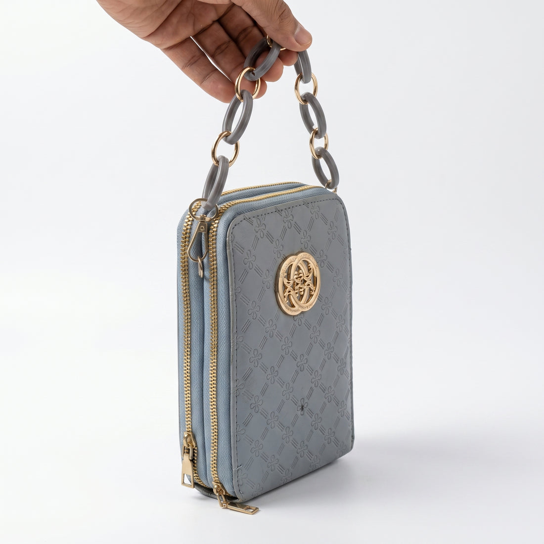 Rexsz Embossed Crossbody Mobile Wallet | Stylish Phone & Cash Bag for Women