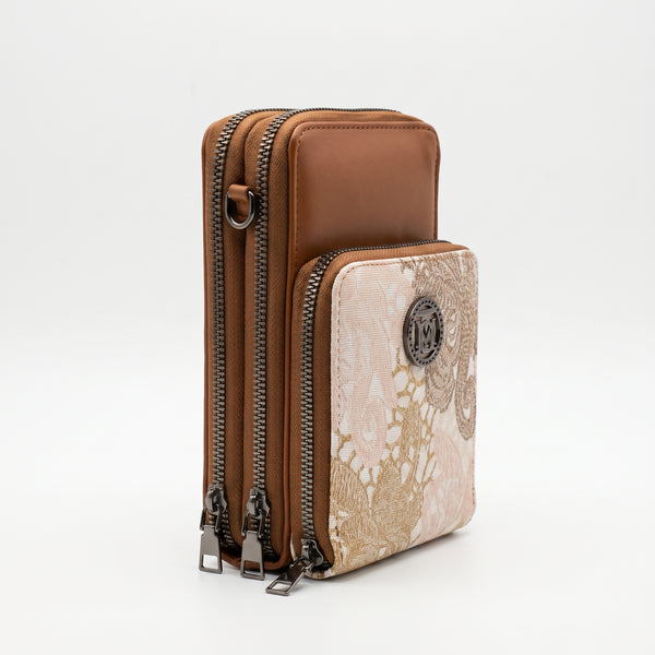 Rexsz Embossed Floral Crossbody Mobile Pouch | Stylish Phone Bag for Women