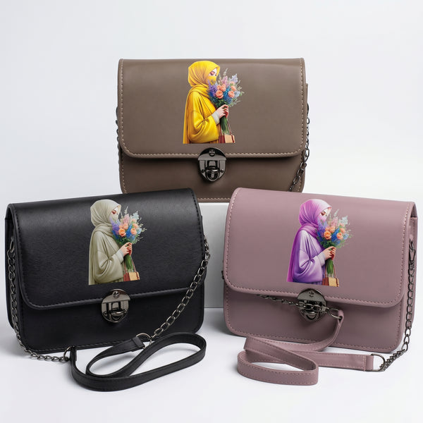 Rexsz Midnight Floral Niqabi Crossbody Bag | Elegant Printed Shoulder Bag for Women