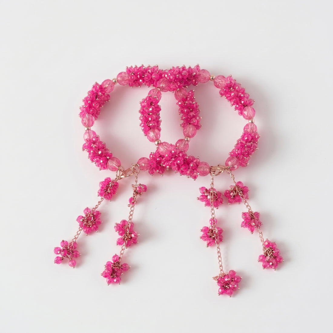 Rexsz Handmade Trendy Beaded Gajra Bracelets (2 Pieces)