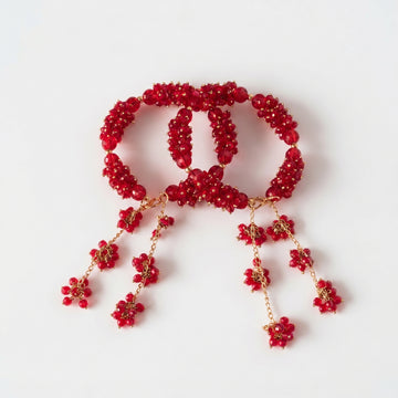Rexsz Handmade Trendy Beaded Gajra Bracelets (2 Pieces)