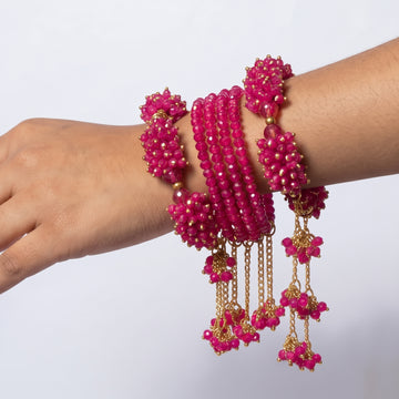 Rexsz Gajra Set With Bangles – Elegant Handmade Bridal Jewelry Set