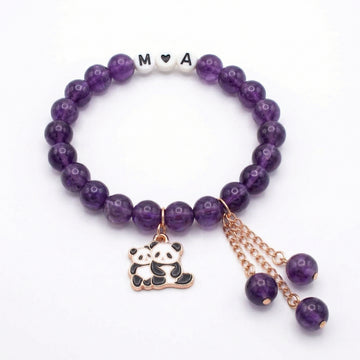 Rexsz Simple Handmade Beads Bracelet with Gold Chain Charm