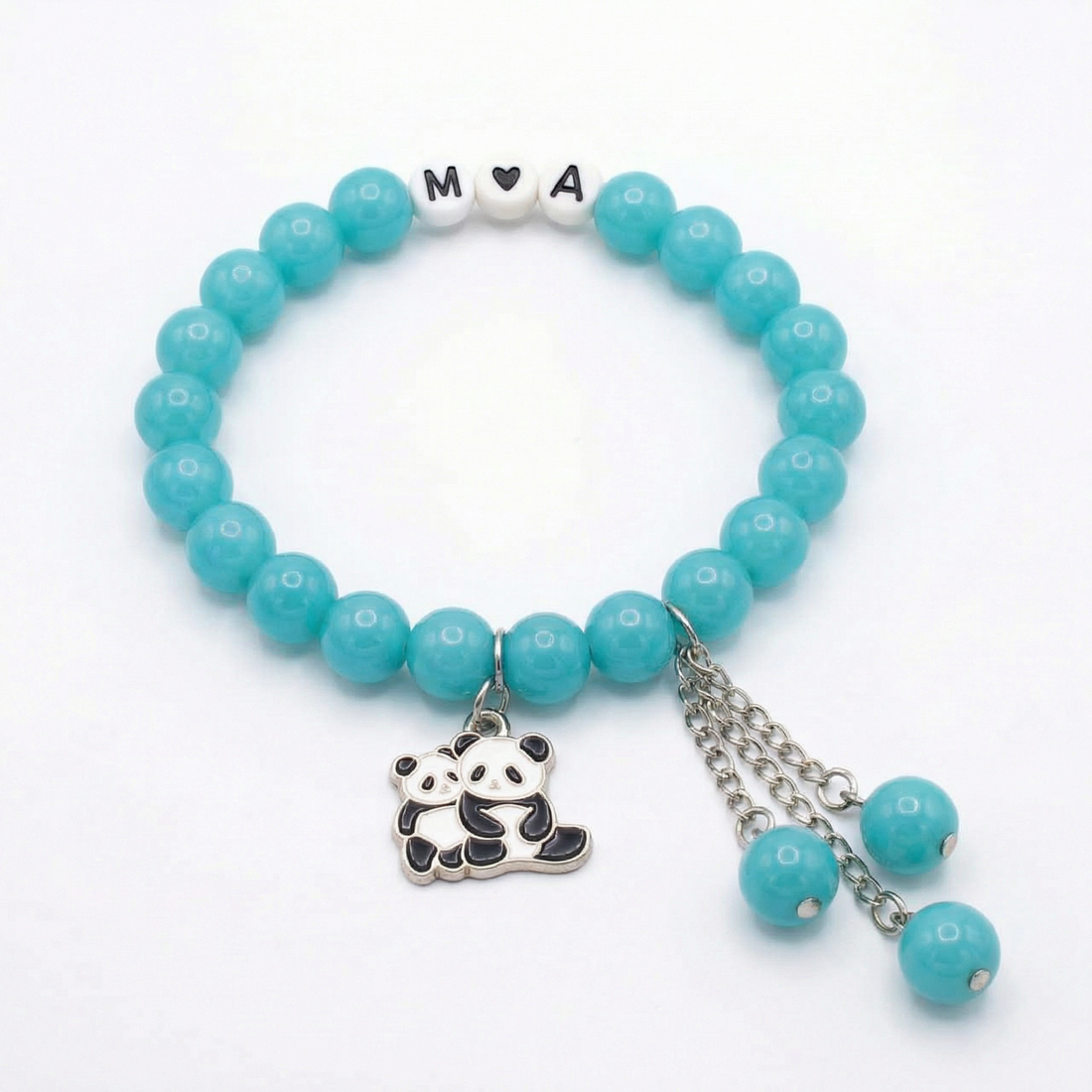 Rexsz Simple Handmade Beads Bracelet with Gold Chain Charm
