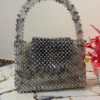 White and Silver Crystal Bag