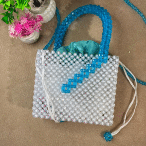 White Beaded Purse