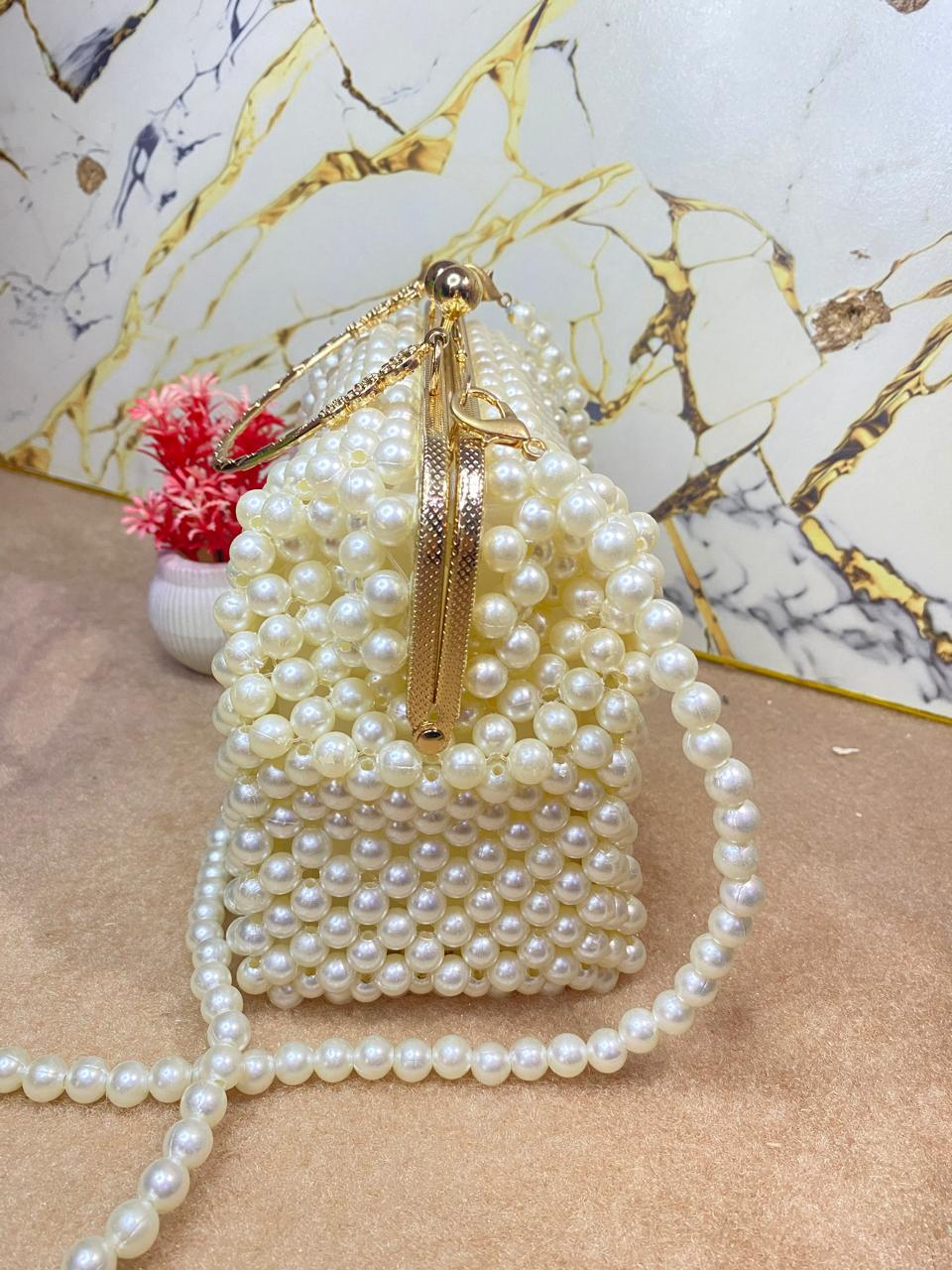 Handmade pearl bag