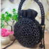 Black Beaded Bag