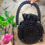 Black beaded bag