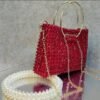 Red Crystal Beaded Handbag