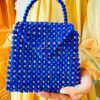 Royal Blue Beaded Handbag