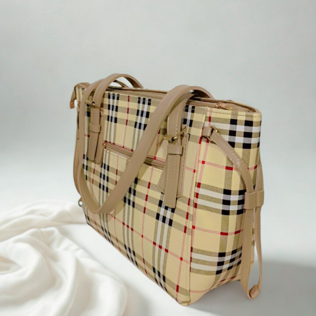 Burberry Style Tote Bag | Classic Check Handbag – Rexsz