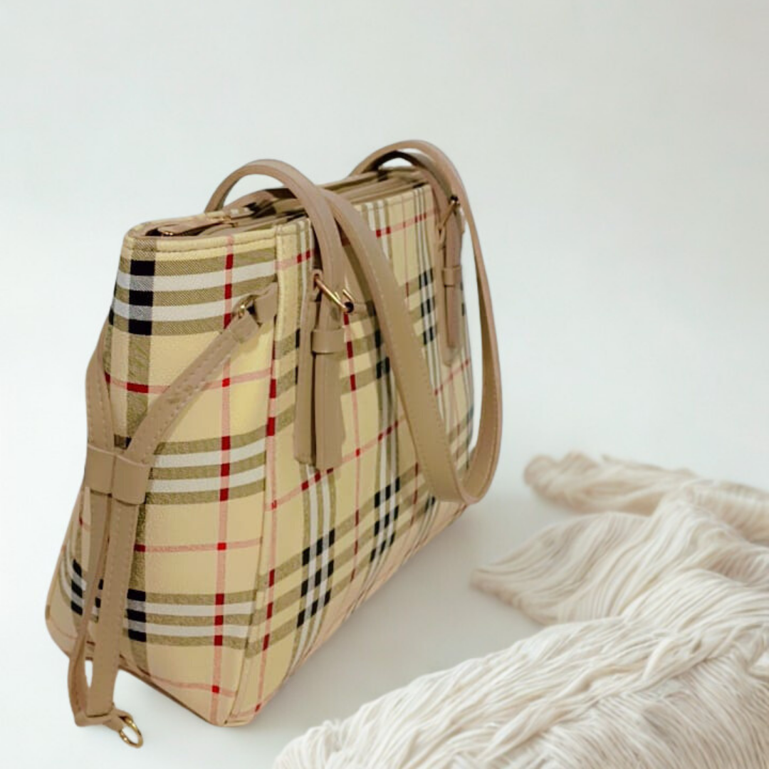 Burberry Style Tote Bag | Classic Check Handbag – Rexsz