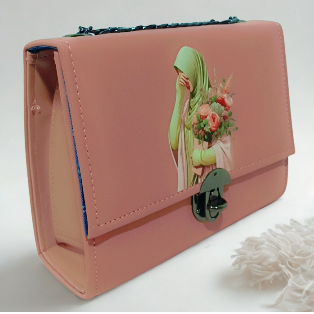 Hijabi Floral Mini Bag – Modest Fashion Crossbody Purse for Women | Rexsz
