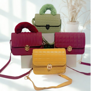 Fur Handle Crossbody Bag