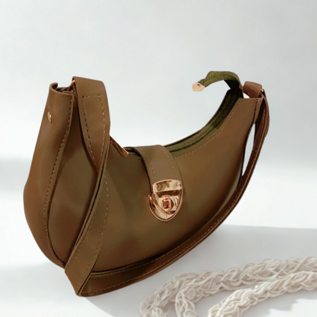 Black Matte Hobo Bag – Luxury Chain Accent Purse for Women | Rexsz