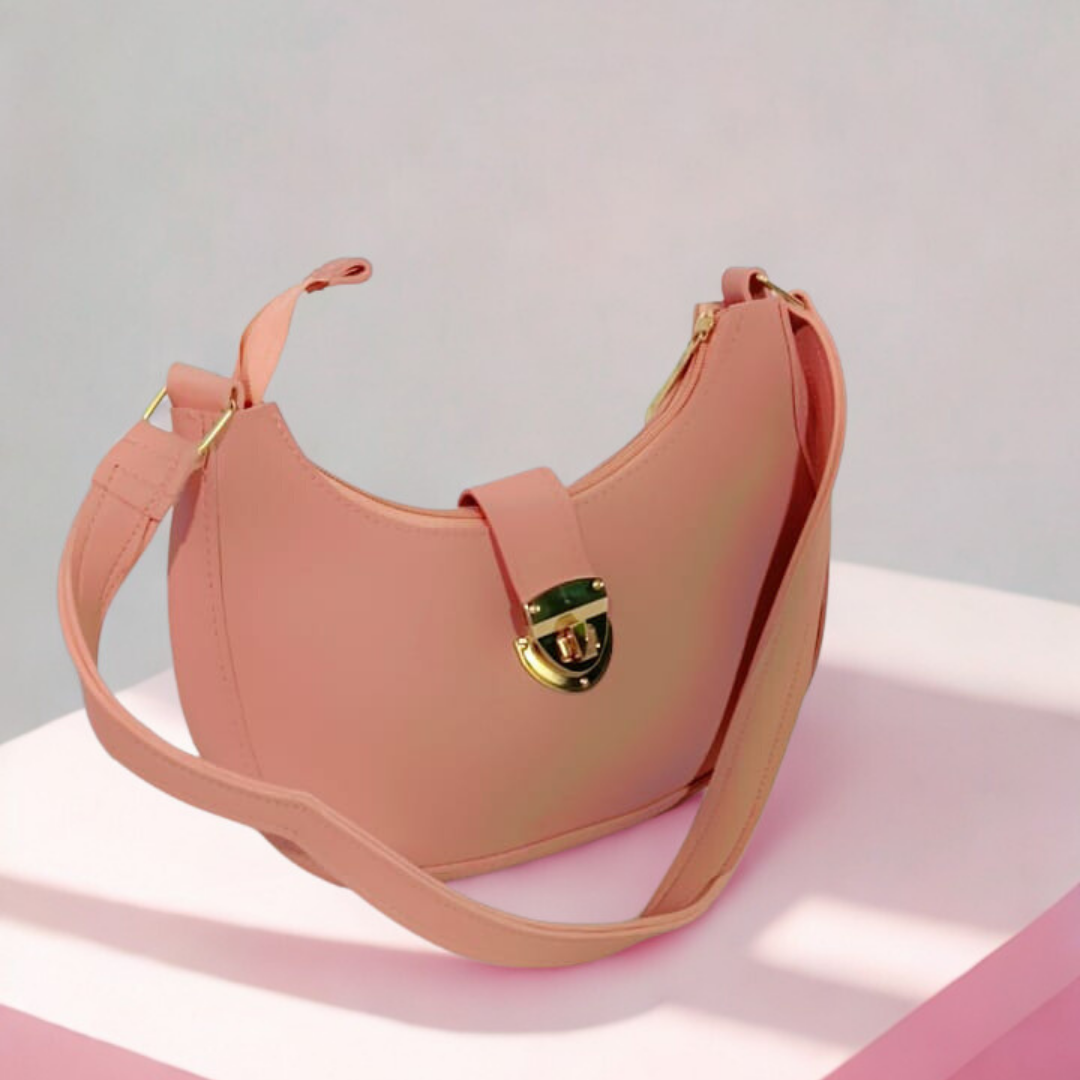 Black Matte Hobo Bag – Luxury Chain Accent Purse for Women | Rexsz