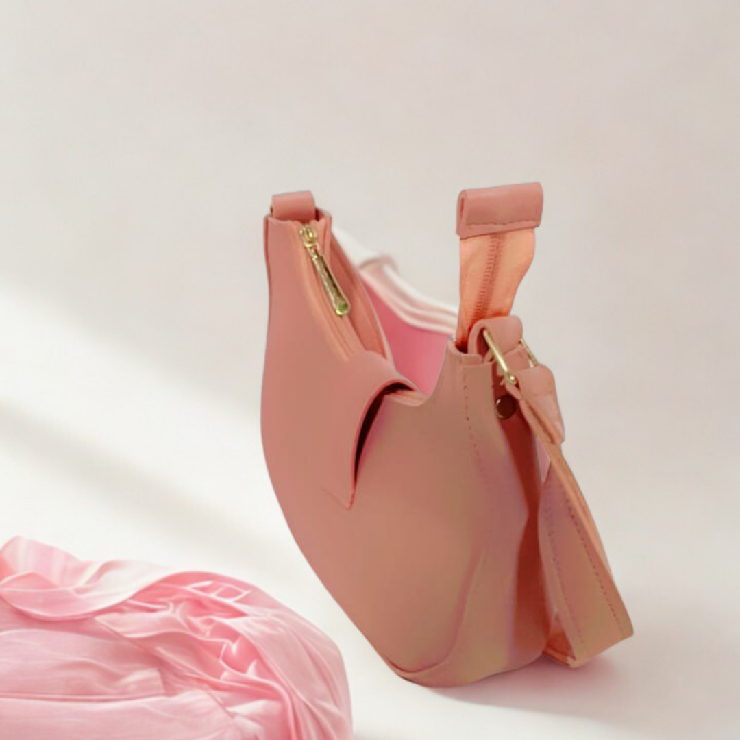 Black Matte Hobo Bag – Luxury Chain Accent Purse for Women | Rexsz