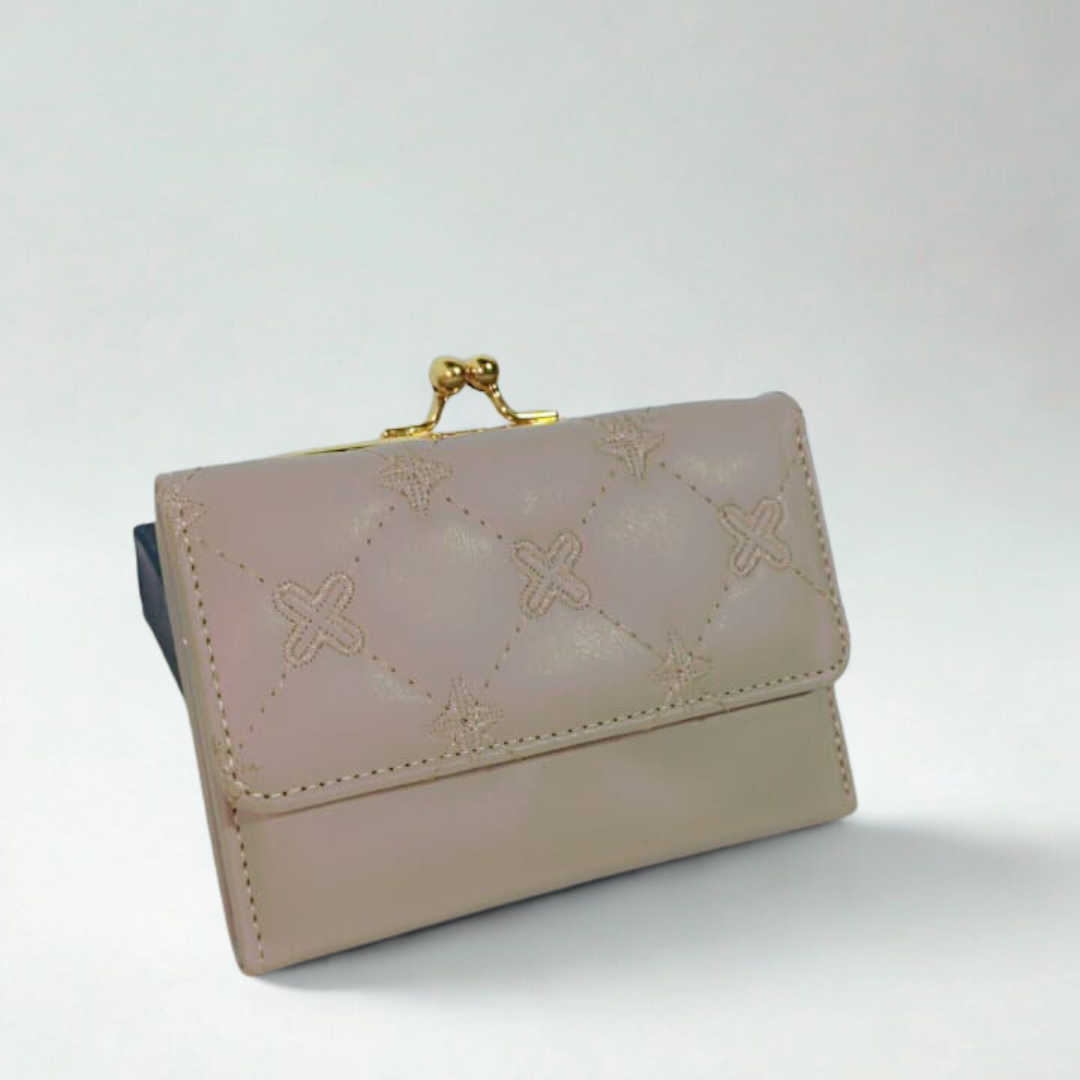 Sage Green Quilted Kiss-Lock Clutch with Gold Bow | Elegant Evening Handbag | Rexsz