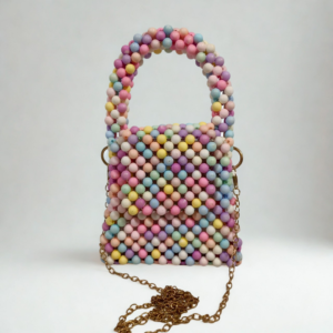 pastel beaded handbag