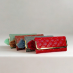 Quilted Studded Long Wallet